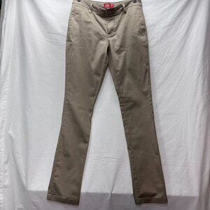 Dickies Pants Womens 5 Tan Cotton Blend Straight Leg Low Rise Five Pocket Casual